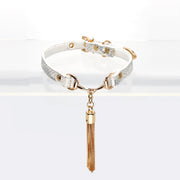 AllSparkling [REIGN] tassel choker Black/White