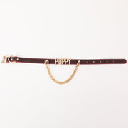 AllSparkling [CHROMATIC] Black to Pink Golden Nameplate Choker