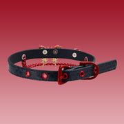 AllSparkling [REIGN] Butterfly & Rose nameplate choker