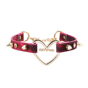 AllSparkling [CHROMATIC] Black to Pink Golden Heart Choker
