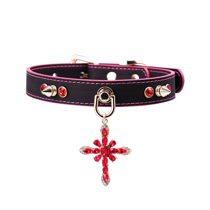 AllSparkling [CHROMATIC] Crystal Cross choker