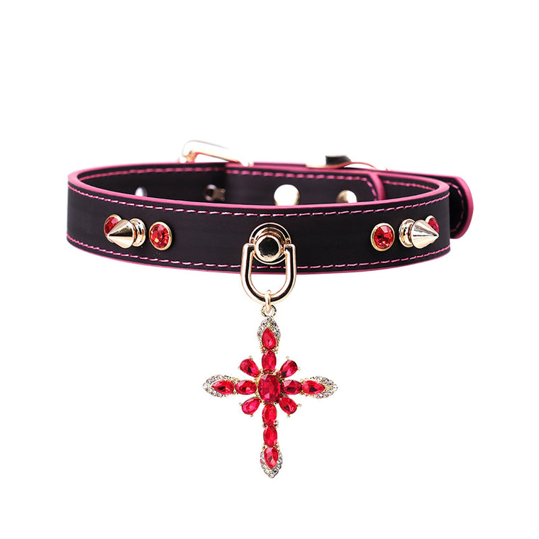 AllSparkling [CHROMATIC] Crystal Cross choker