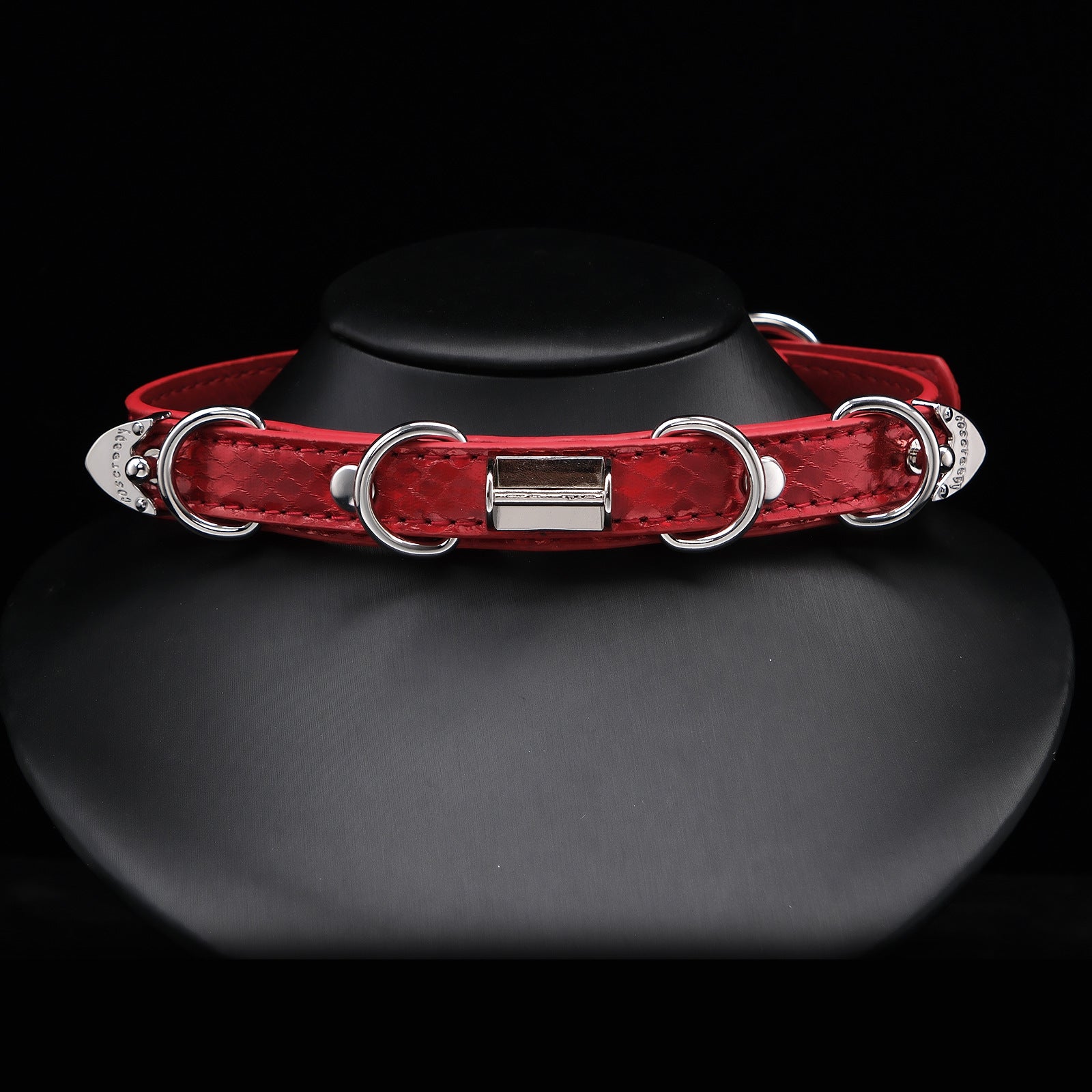AllSparkling [REGIN] Red Snakeskin Puppy Collar